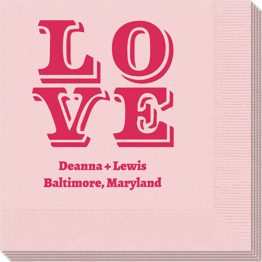 Retro Love Napkins
